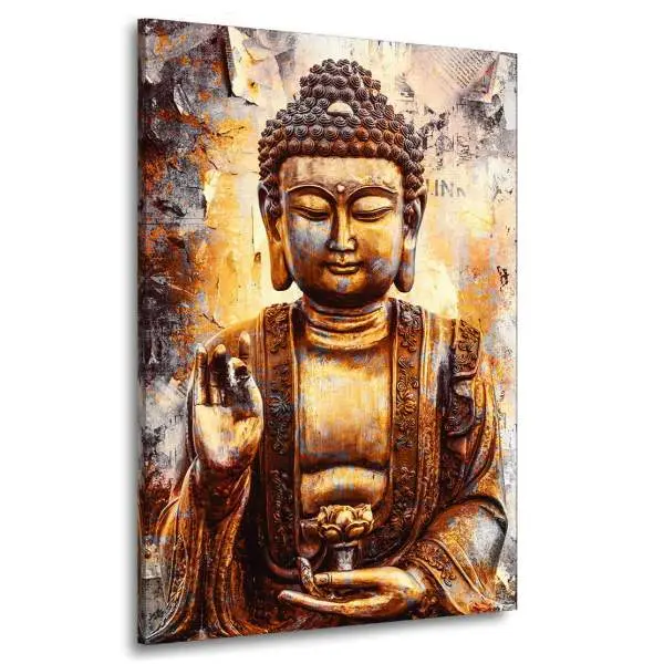 Wandbild Leinwandbild Buddha Vintage