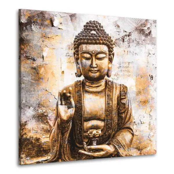 Wandbild Leinwandbild Buddha Vintage Style