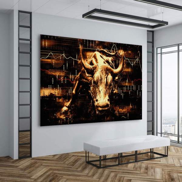 Stier-Börse-Leinwandbild von Ron Danell