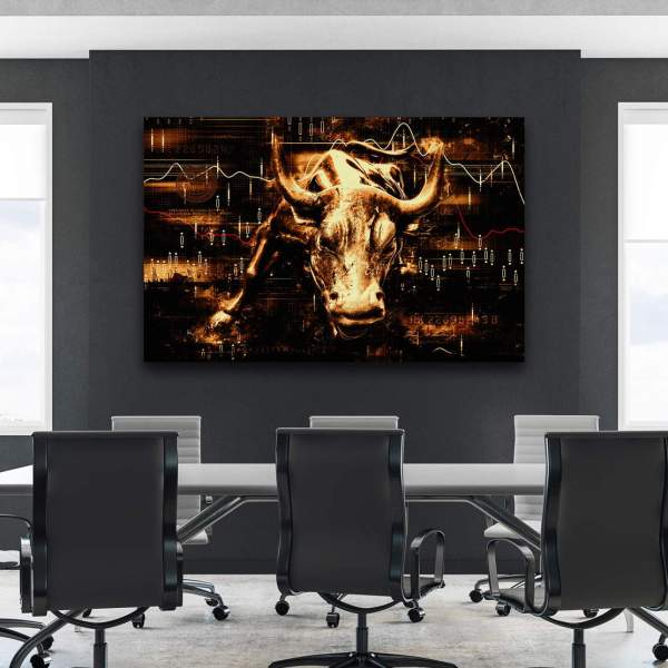 Stier-Börse-Leinwandbild von Ron Danell
