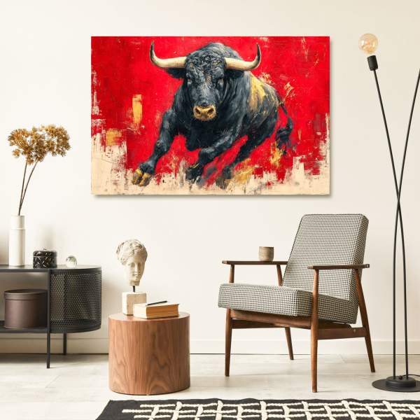Black Bull Wandbild