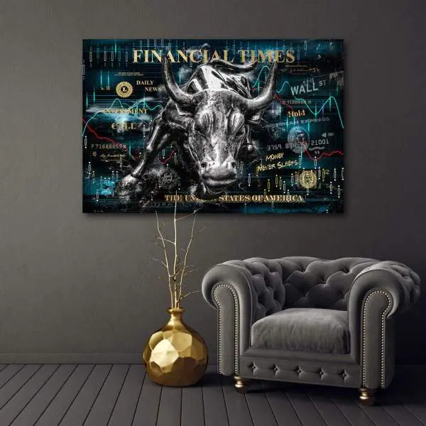 Wallstreet pop Art Bild von Kunstgestalten24