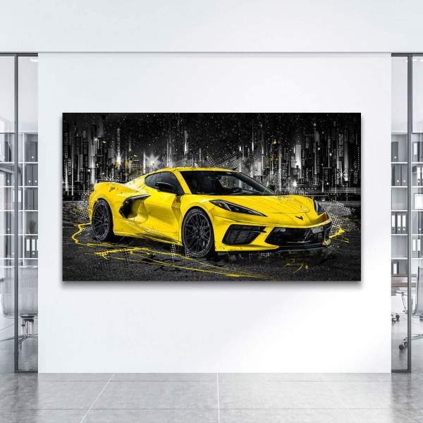 Corvette Wandbild von Kunstgestalten24