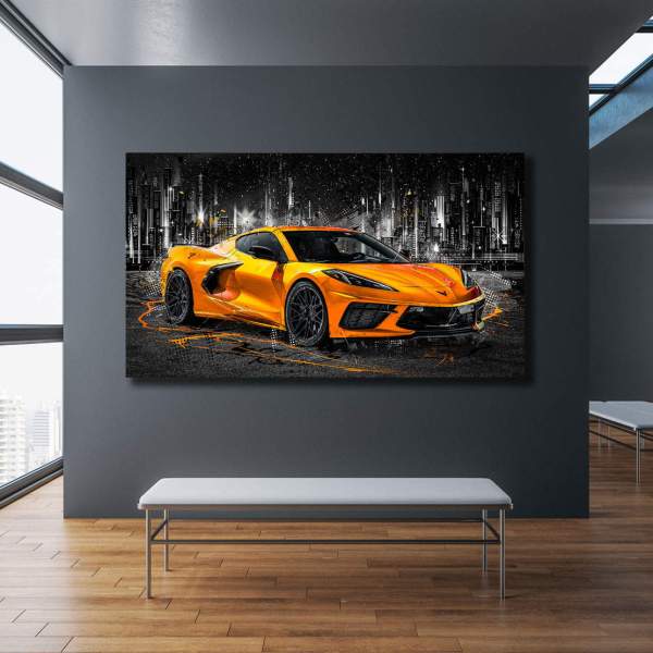 Corvette Wandbild von Kunstgestalten24
