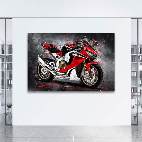 Motorrad Leinwandbild von Kunstgestalten24