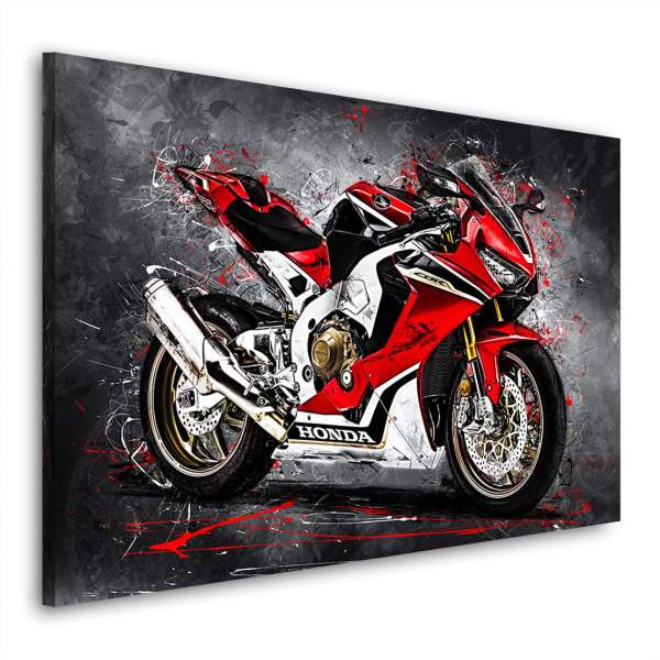 Motorrad Leinwandbild von Kunstgestalten24