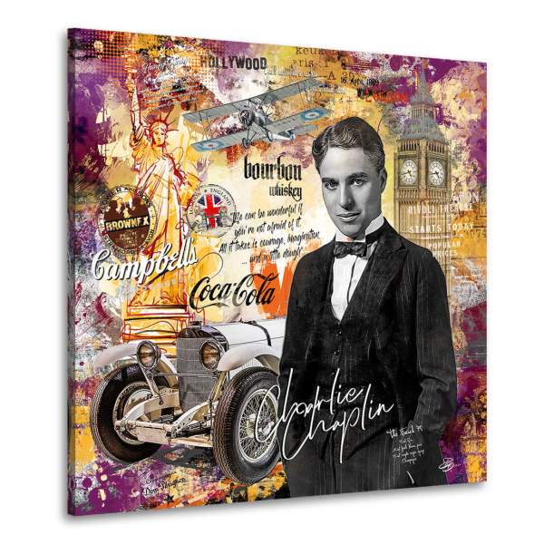 Charlie Chaplin Wandbild von Ron Danell