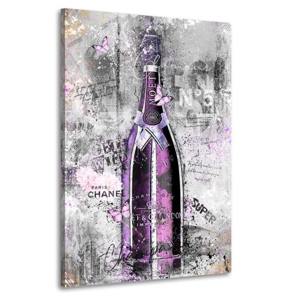 Wandbild Leinwandbild Champagner Lifestyle Pop Art