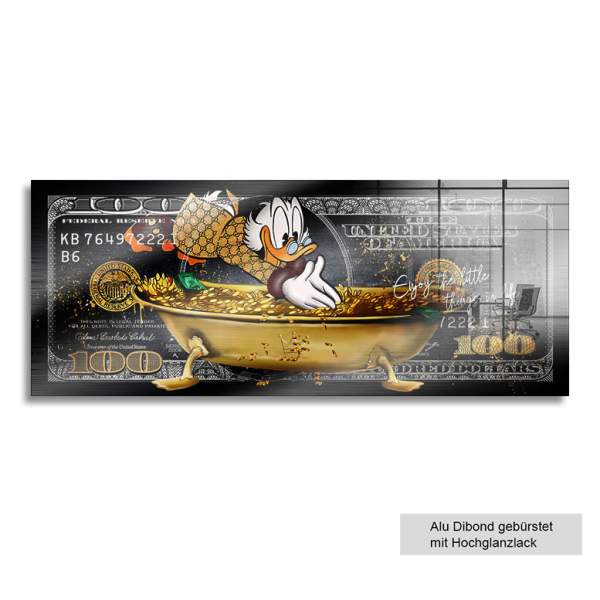 Leinwandbild Dagobert 100 Dollar Enjoy