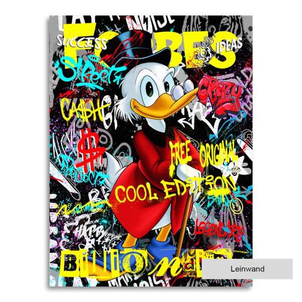 Pop Art Wandbild Dagobert Billionaire