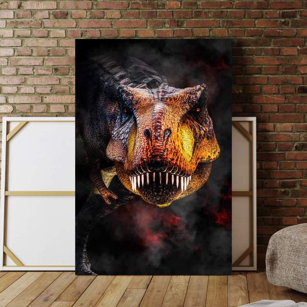 T-Rex-Dinosaurier-Leinwandbild