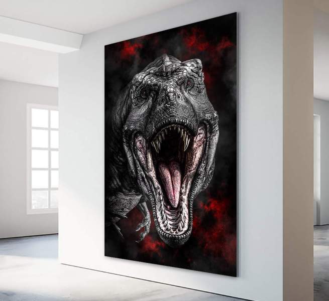 -Dinosaurier-Leinwandbild