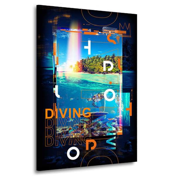 Leinwandbild-Tauchen-Sport-Wandbild