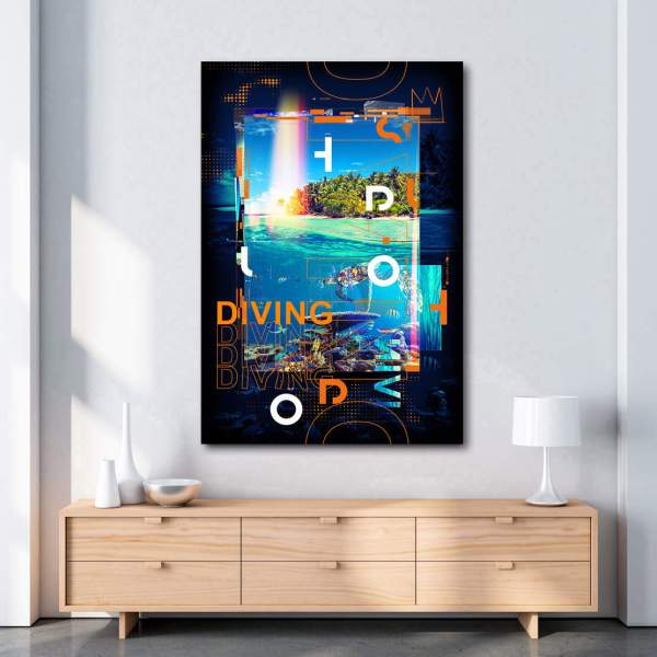 Leinwandbild-Tauchen-Sport-Wandbild