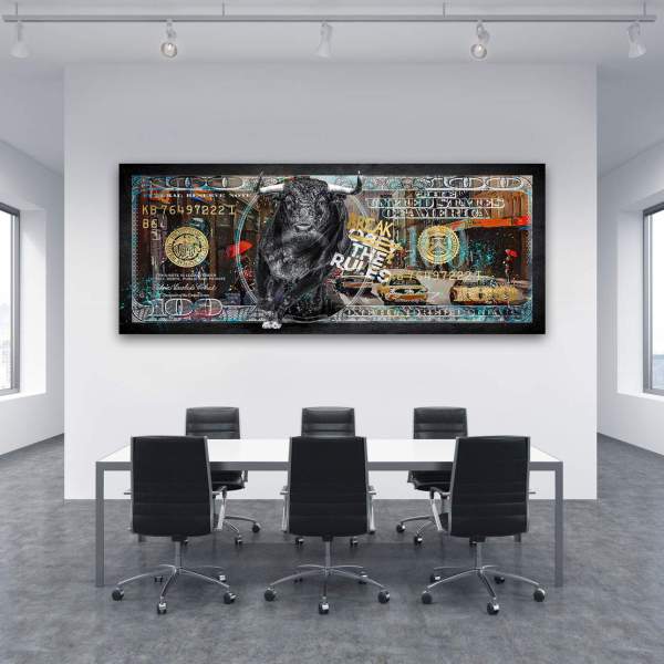 Leinwandbild US Dollar von Ron Danell