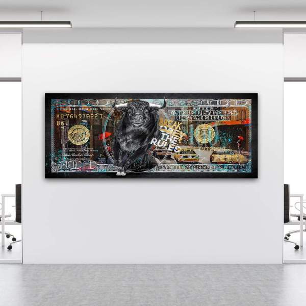 Leinwandbild US Dollar von Ron Danell