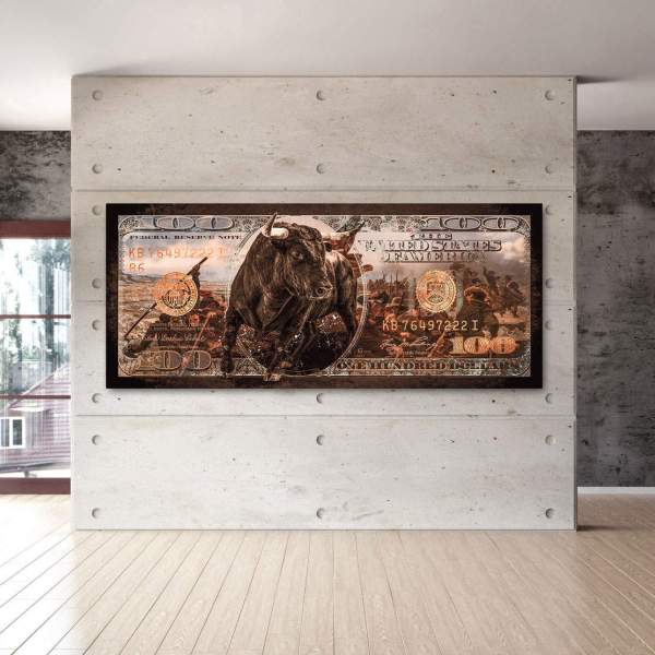 Dollar Vintage Wandbild Kunstgestalten24