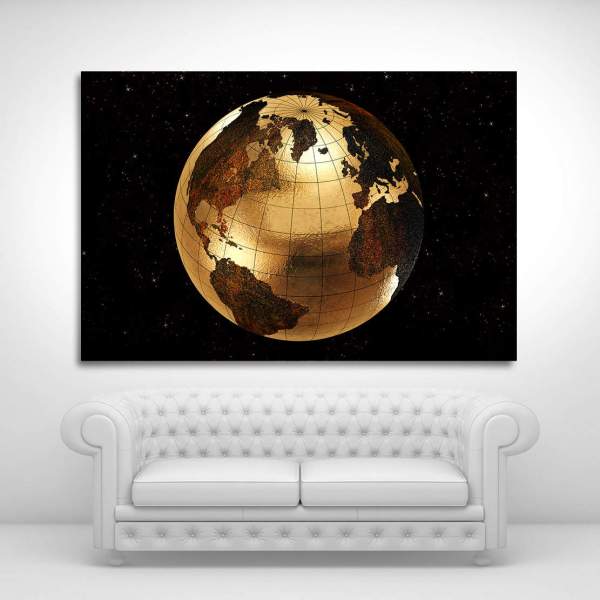 Wandbild Leinwandbild Weltkugel Universum