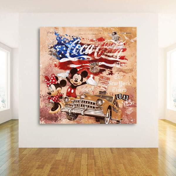 Mickey u. Minnie Leinwandbild