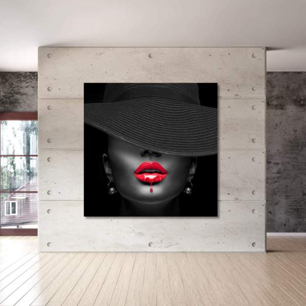 Erotische-Lippen-Acrylglasbild