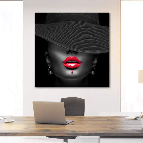 Erotische-Lippen-Acrylglasbild