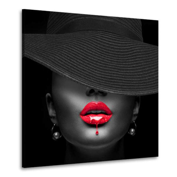 Wandbild Leinwandbild Sensual Lips Red Style