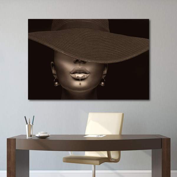 Erotik-Lippen-Leinwandbild