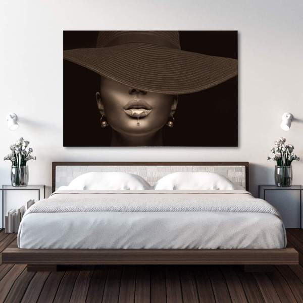 Erotik-Lippen-Leinwandbild