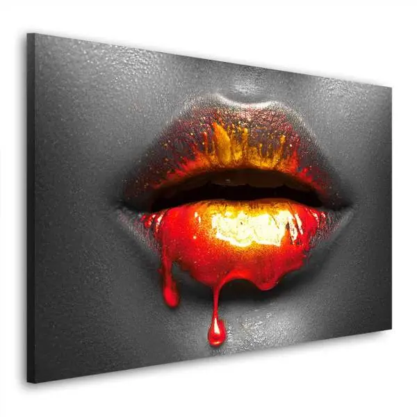 Wandbild Leinwandbild Erotische Lippen