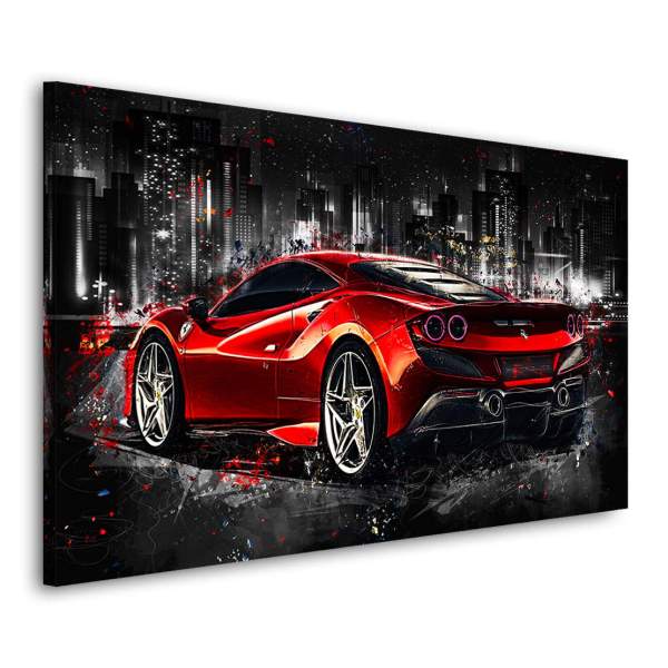 Ferarri auf Leinwand von | kunsgestalten24