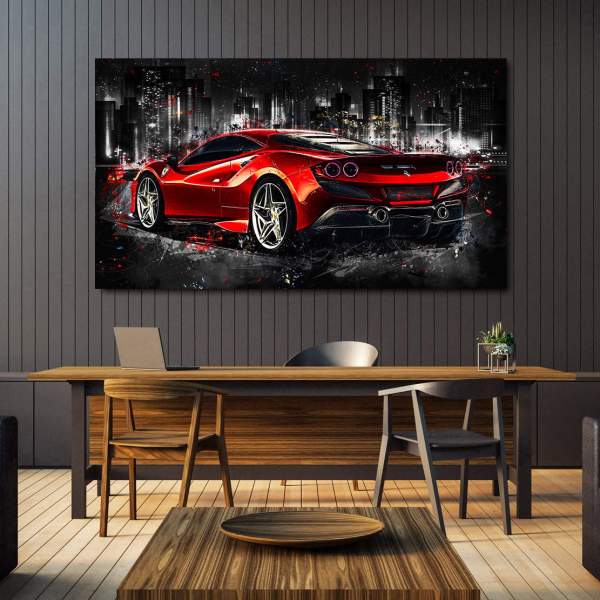 Ferarri auf Leinwand von | kunsgestalten24