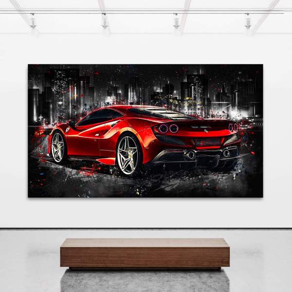 Ferarri auf Leinwand von | kunsgestalten24