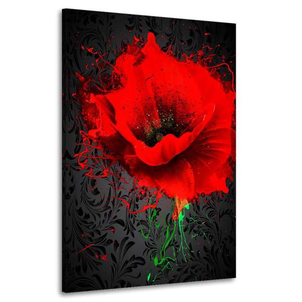 Wandbild Leinwandbild Rote Rose Abstrakt