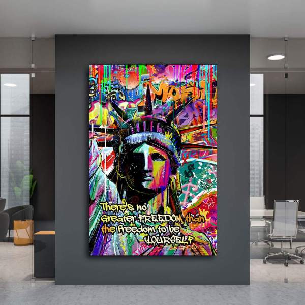 Freiheitsstatue Wandbild von Kunstgestalten24