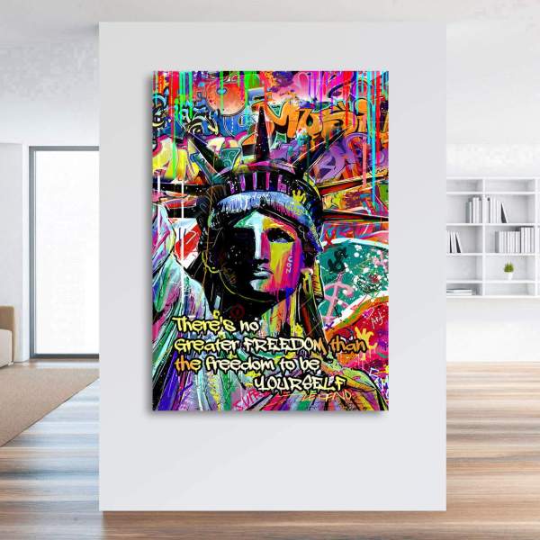 Freiheitsstatue Wandbild von Kunstgestalten24
