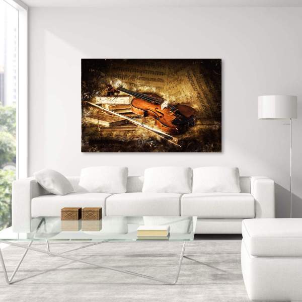 Leinwandbild-Geige-Wandbild