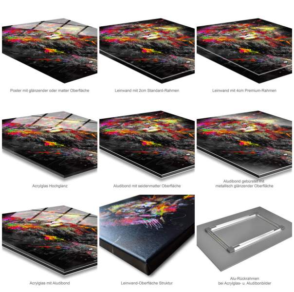 Auto Leinwandbild Ford Mustang Elenore Black Style