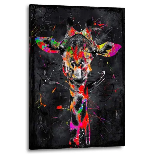 Wandbild Leinwandbild Giraffe Abstrakt