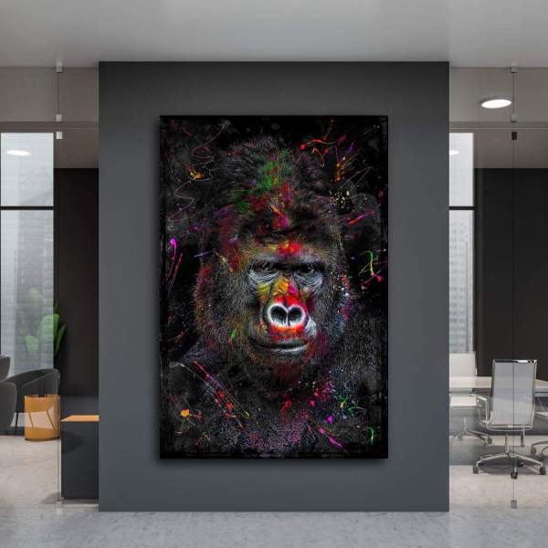 Gorilla Leinwandbild von Kunstgestalten24
