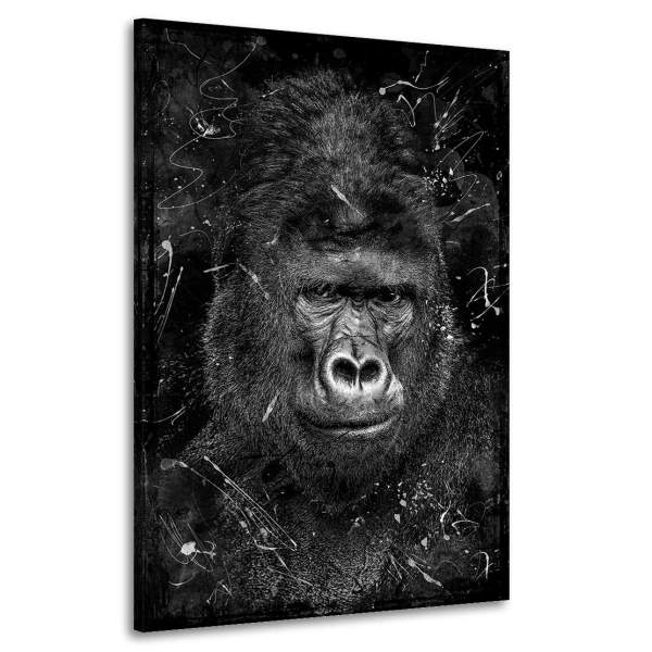 Wandbild Leinwandbild Gorilla Abstrakt Black and White