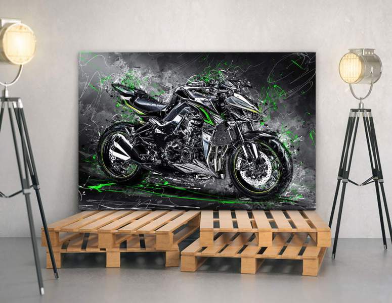 Kawasaki Z1000 Wandbild