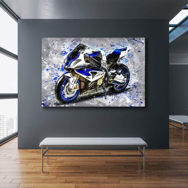 Motorrad Leinwandbild von Kunstgestalten24