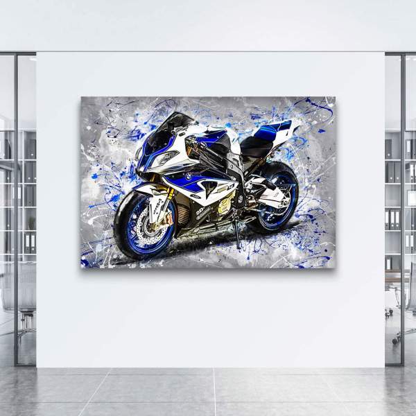 Motorrad Leinwandbild von Kunstgestalten24