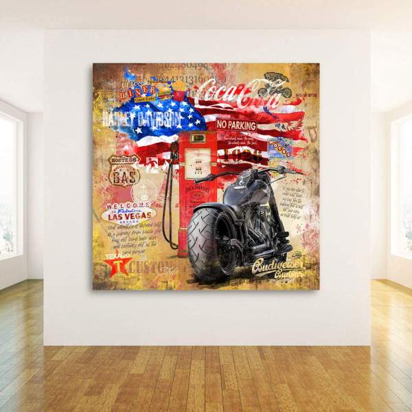 Harley Davidson Wandbild von Ron Danell
