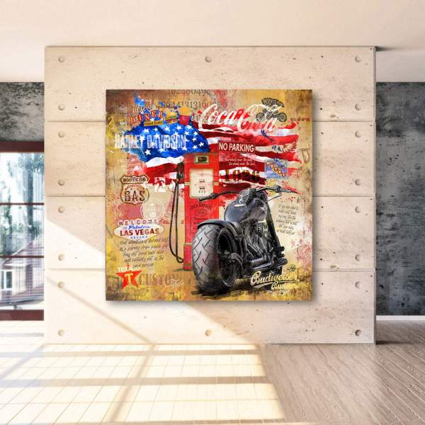 Harley Davidson Wandbild von Ron Danell