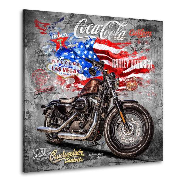 Harley Davidson Wandbild Kunstgestalten24