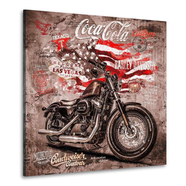 Harley Davidson Wandbild Kunstgestalten24