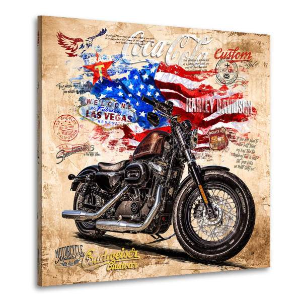 Harley Davidson Wandbild Kunstgestalten24
