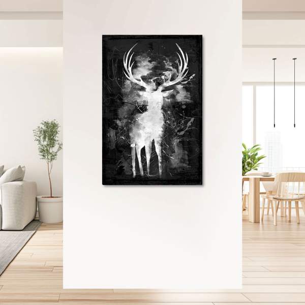 Hirsch-Leinwandbild-Poster von Ron Danell