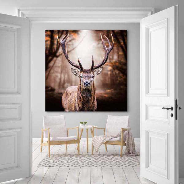 Hirsch Wandbild von Kunstgestalten24